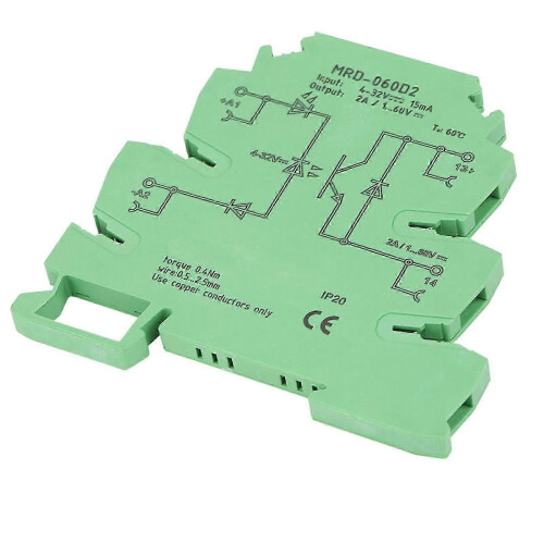 2026  Ultra Thin 6.2mm Solid State Relay Module MRD-060D2, Input 4-32VDC NO 2