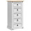 VidaXL vidaXL Bedside Table Corona White 53 x 39 x 103 cm Solid Pine Wood 2
