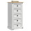 VidaXL vidaXL Bedside Table Corona White 53 x 39 x 103 cm Solid Pine Wood 3