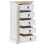 VidaXL vidaXL Bedside Table Corona White 53 x 39 x 103 cm Solid Pine Wood 4