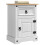 VidaXL vidaXL Bedside Table Corona White 45 x 35 x 64 cm Solid Pine Wood 3