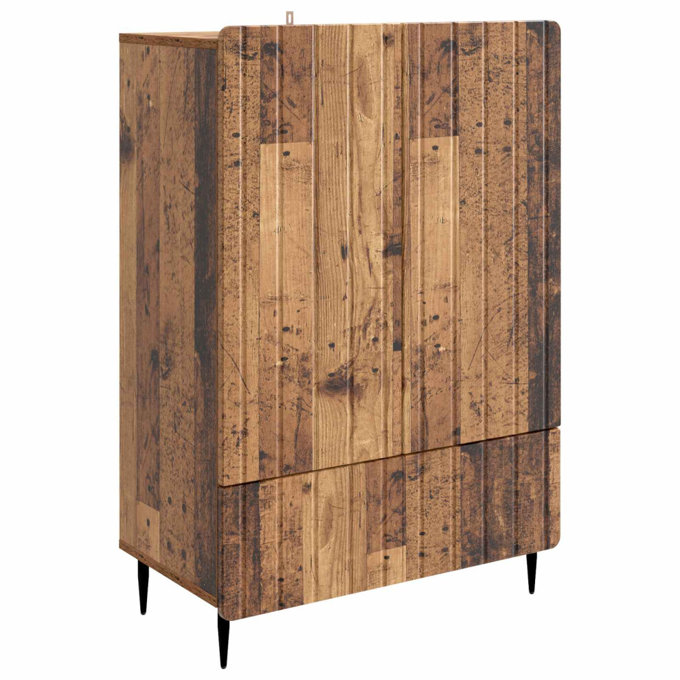 Vidaxl Sideboard Old Wood 66 X 34.5 X 97 Cm Engineered Wood