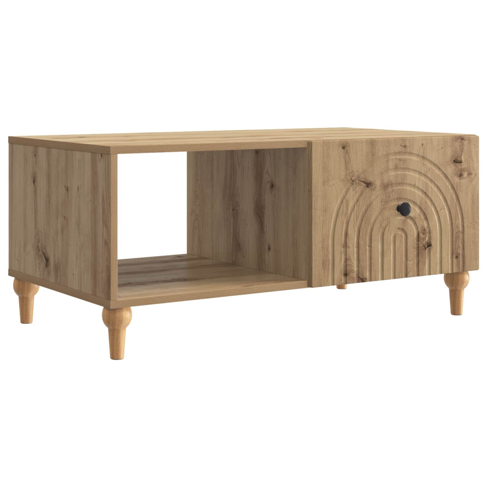 Vidaxl Coffee Table Artisan Oak 90 X 50 X 40 Cm Engineered Wood