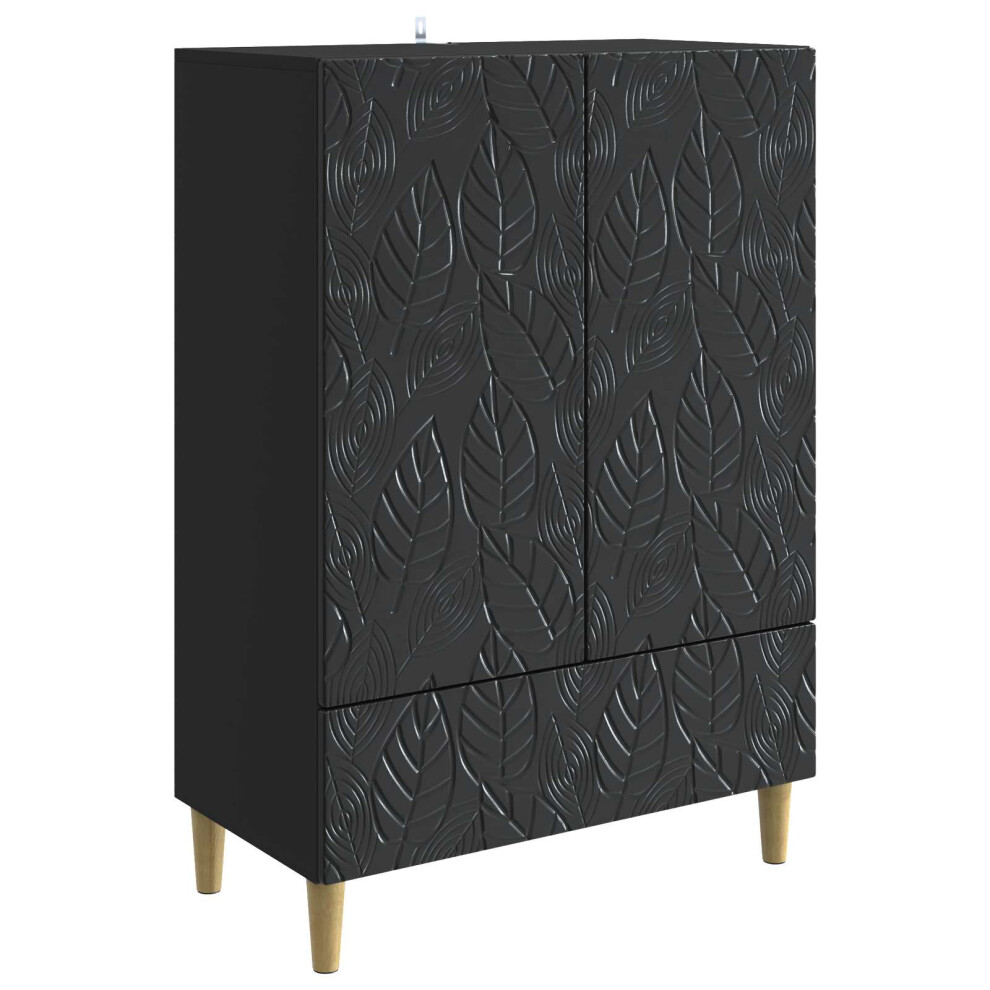 Vidaxl Sideboard 66 X 34.5 X 95 Cm Engineered Wood Black