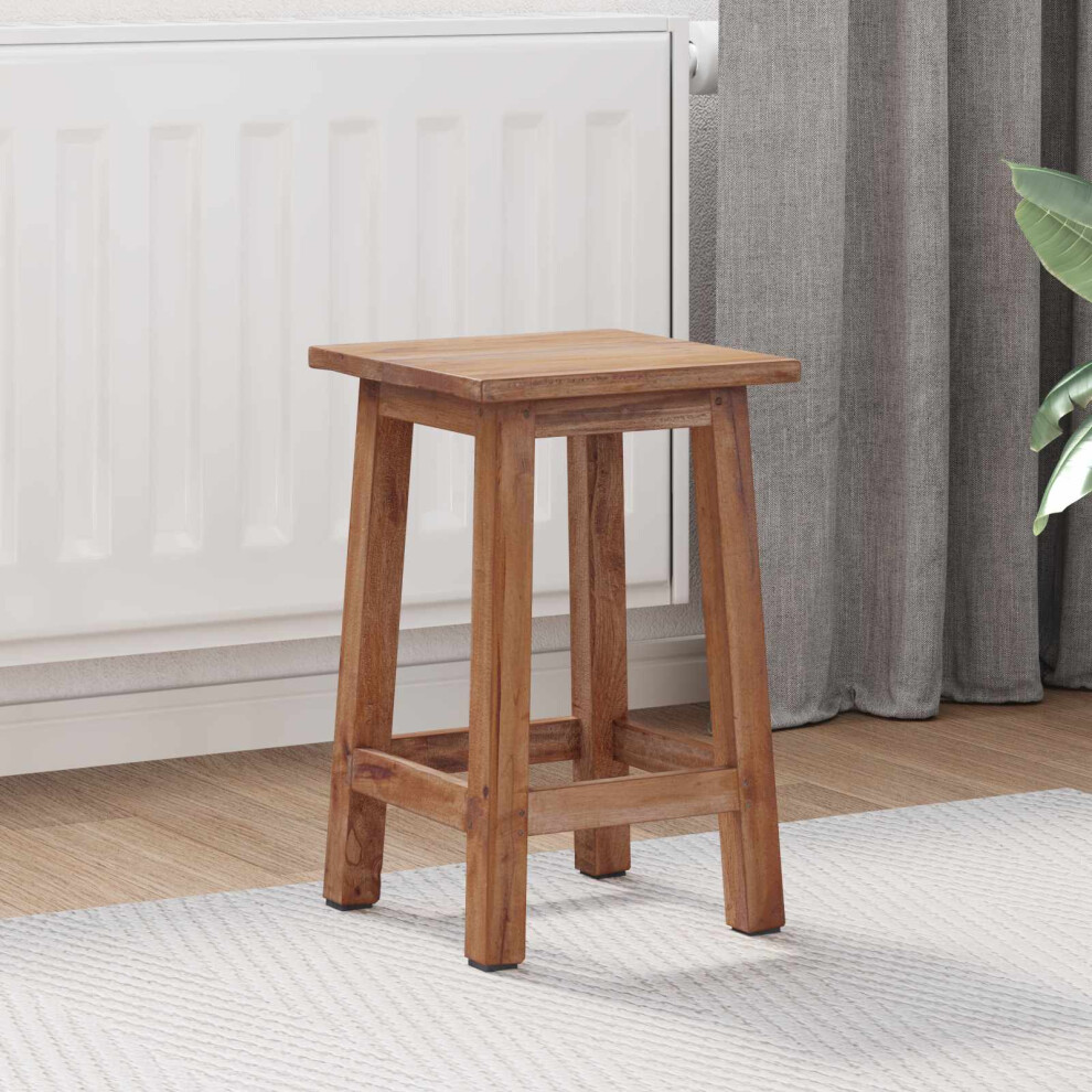 Vidaxl Stool Natural 30 X 30 X 47 Cm Mahogany Wood