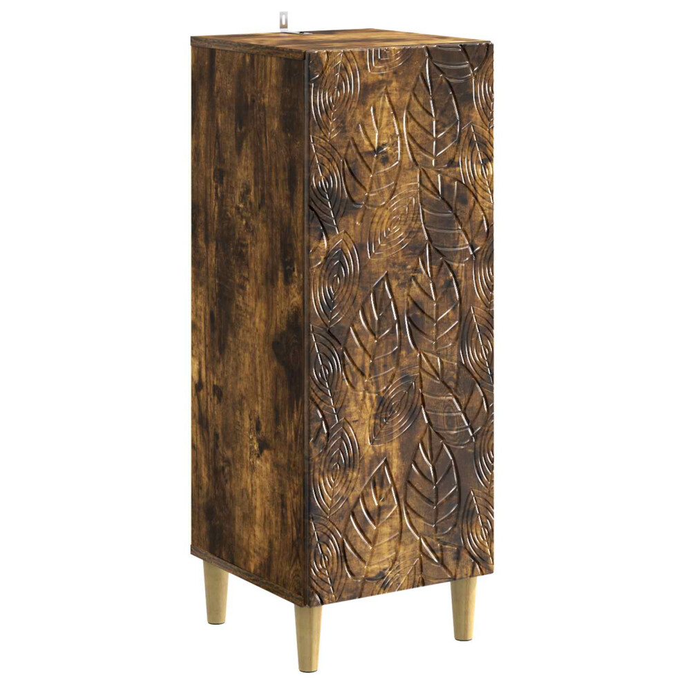 Vidaxl Sideboard Smoked Oak 33 X 34.5 X 90 Cm Engineered Wood