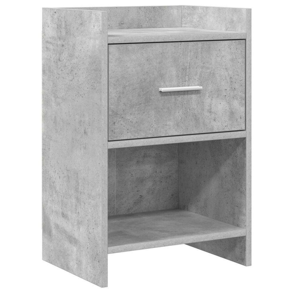 Vidaxl Bedside Tables Concrete 40 X 30 X 60 Cm Engineered Wood Grey