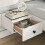 VidaXL vidaXL Bed Frame with Headboard White 135 x 190 cm Solid Pine Wood 2