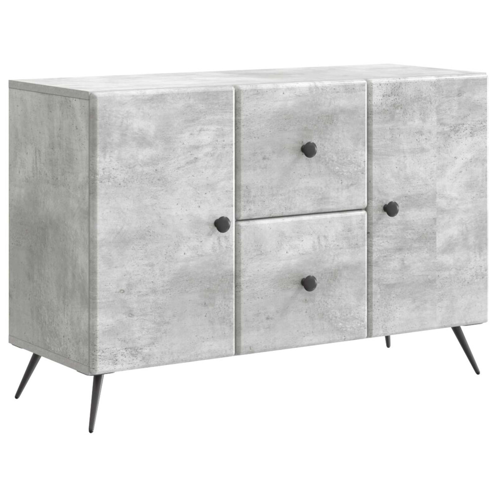 Vidaxl Sideboard Concrete 89 X 34.5 X 60 Cm Engineered Wood Grey