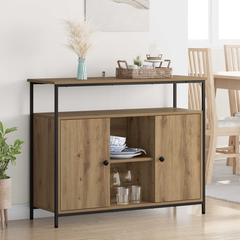 Vidaxl Sideboard Artisan Oak 100 X 35 X 80 Cm Engineered Wood