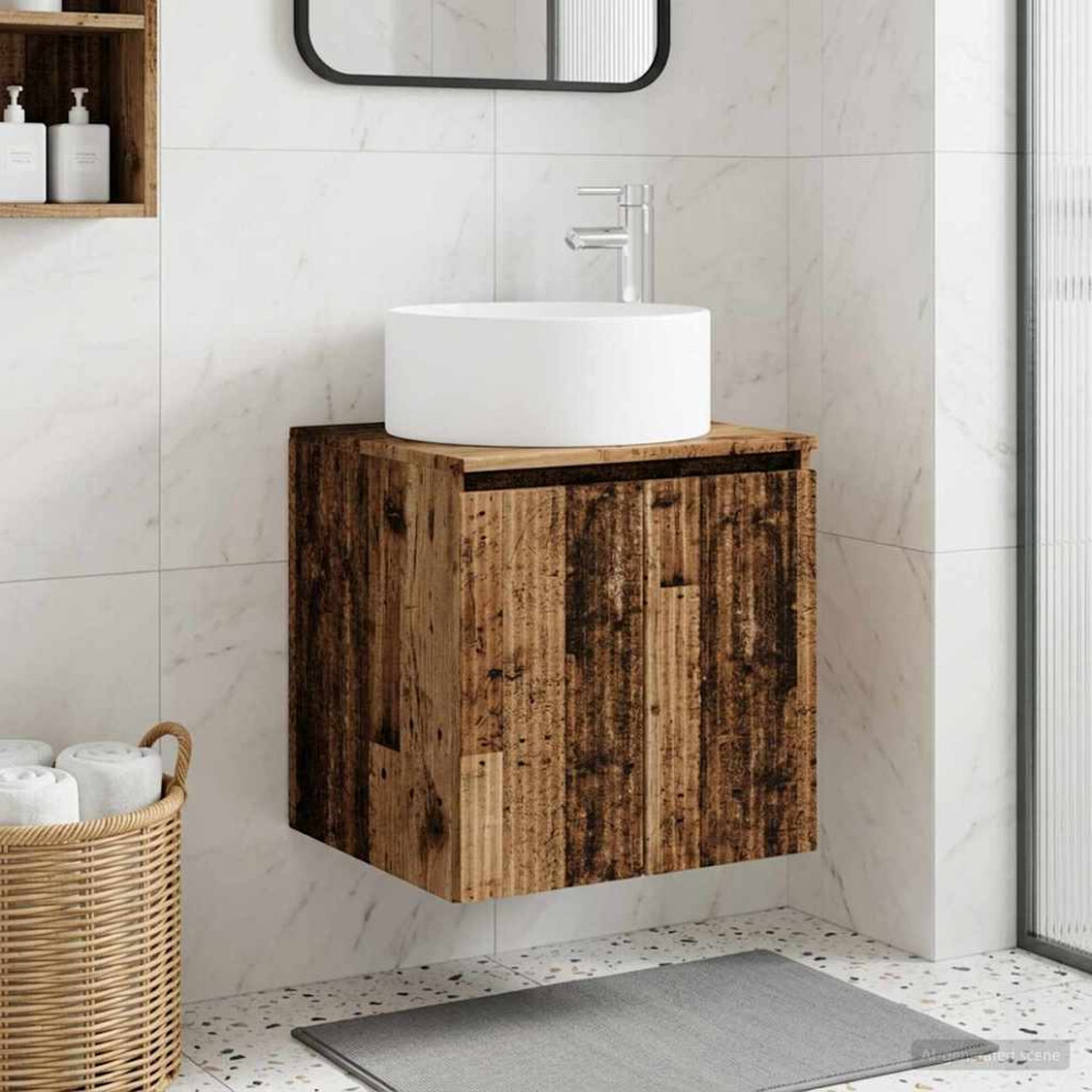 Vidaxl Wall-Mounted Sink Vanity Old Wood 49.5 X 44.5 X 65.5 Cm