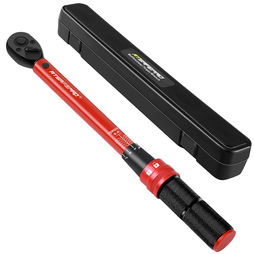 Atsafepro Torque Wrench 3/8 Inch, Dual-Direction Adjustable Bike Torque Wrench 10-120 Nm, Accuracy 3% Drive Click Torque Wrenches For Car, Motorcyc 5004965996489