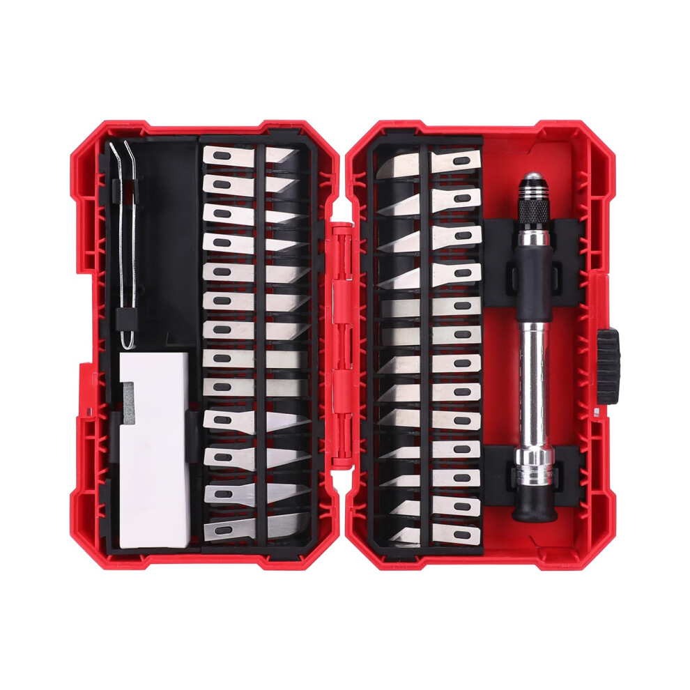 Amazon Basics 29-Piece Precision Hobby Knife Set, Red 5006387214868