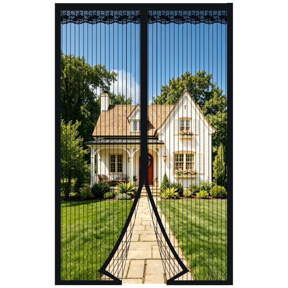 Diker Magnetic Fly Screen Door, Fly Nets For Doors 75 X 200Cm, Door Fly Screen, Screen Mesh Insect Protection Door No Gap, Easy To Install Without Dr 5008562879435