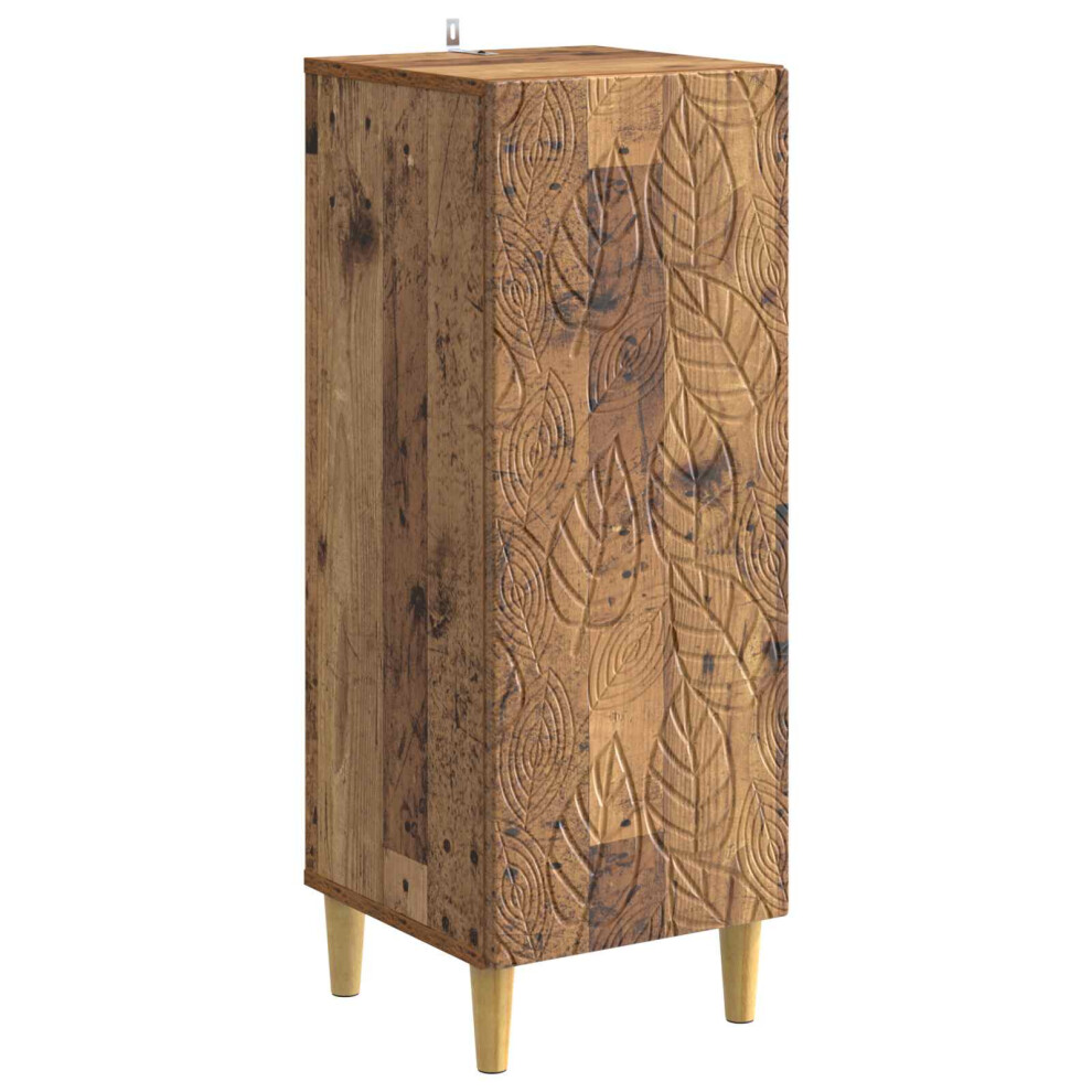 Vidaxl Sideboard Old Wood 33 X 34.5 X 90 Cm Engineered Wood