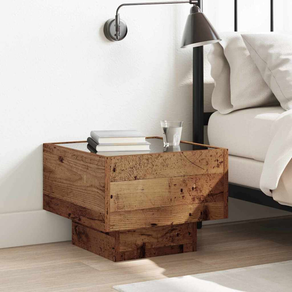 Vidaxl Coffee Table Old Wood 40 X 40 X 30 Cm Engineered Wood Brown