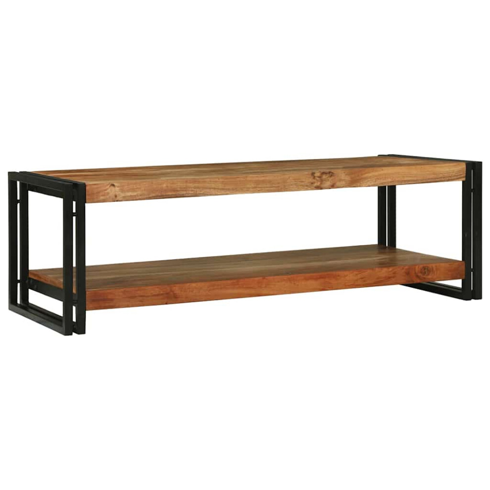 Vidaxl Coffee Table Brown 120 X 50 X 38 Cm Solid Acacia Wood