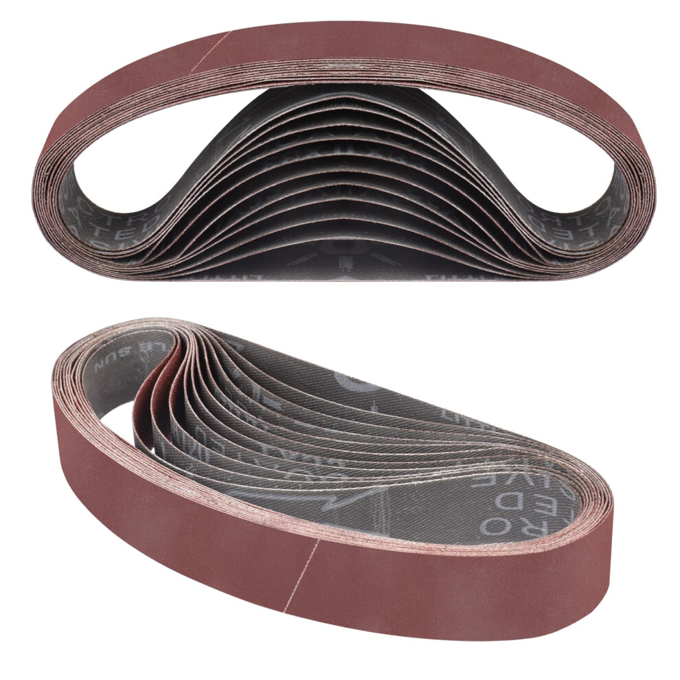 Stebruam 12Pcs Sanding Belt 30 X 533 Mm 320 Grit 5009669376315