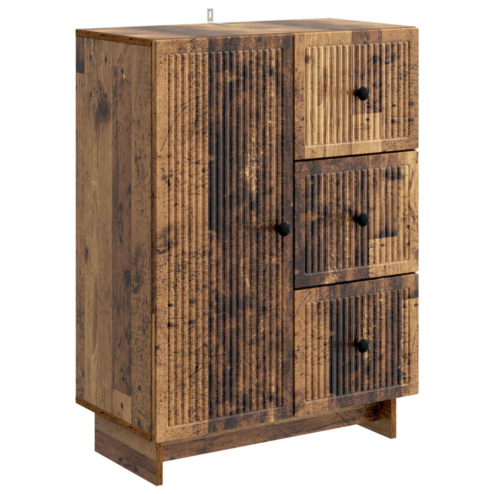 Vidaxl Sideboard Old Wood 66 X 34.5 X 90 Cm Engineered Wood