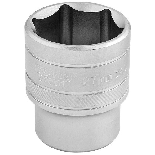 Draper Draper 16618 1/2" Square Drive 6 Point Socket, 27mm Size