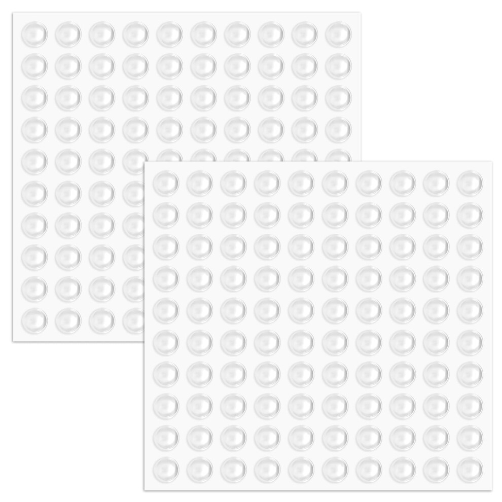 200 Pcs Furniture Bumpers, Silicone Clear Cabinet Door Bumpers Adhesive Cabinet Bumpers 8 * 3Mm Transparent Pads For Furniture & Doors Protector Glas 5007108347964