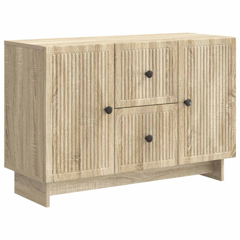 Vidaxl Sideboard Sonoma Oak 89 X 34.5 X 60 Cm Engineered Wood