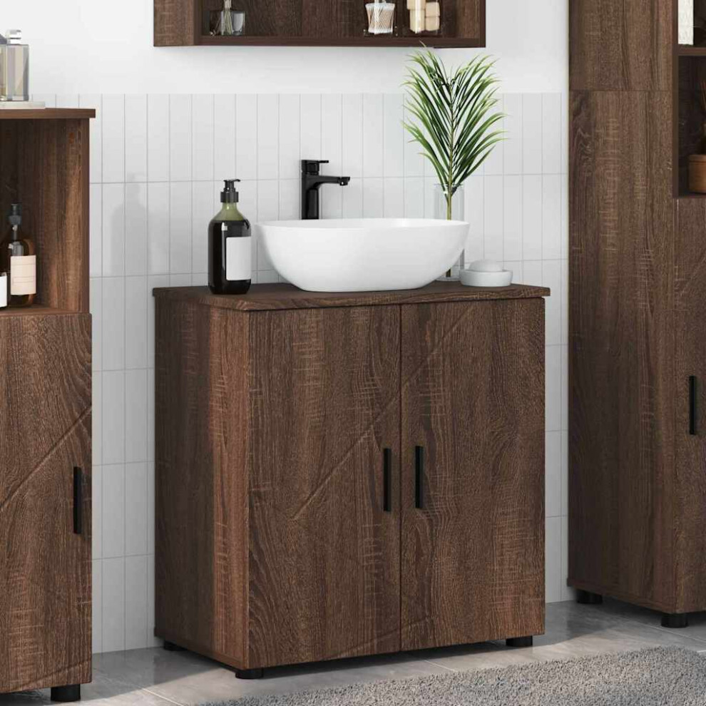 Vidaxl Bathroom Cabinet With Storage Oak 61 X 35 X 64 Cm Brown