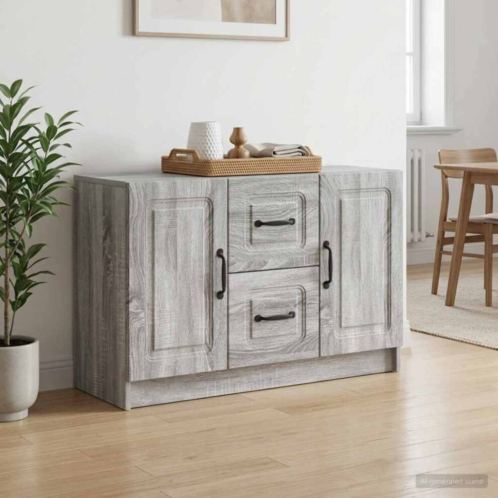 Vidaxl Sideboard Sonoma 89 X 34.5 X 57 Cm Engineered Wood Grey