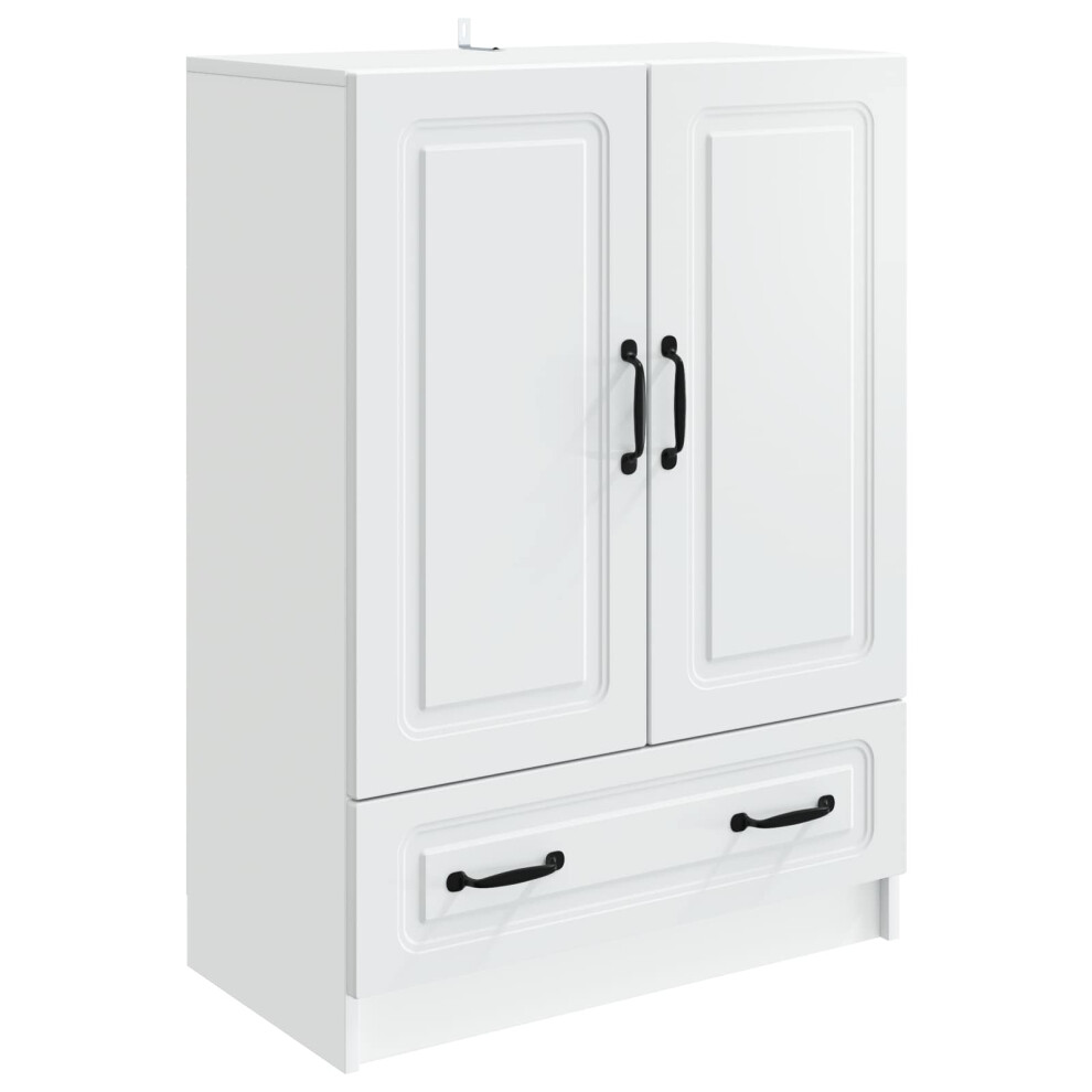 Vidaxl Sideboard With Drawer 66 X 34.5 X 92 Cm Engineered Wood White