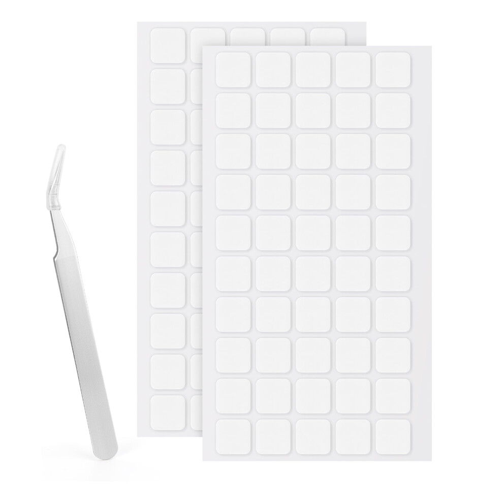 Llpt Double Sided Adhesive Dots | 100 Pcs | 15Mm | Square Removable Nano Sticky Dots | Clear Tack No Trace | Super Sticky Putty Waterproof Small Stic 5006769398575