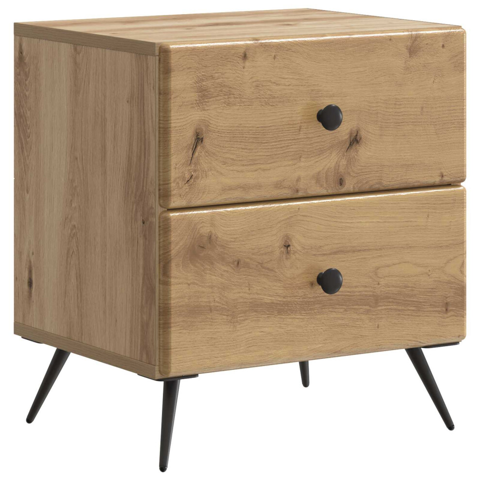 Vidaxl Bedside Cabinet Artisan Oak 43 X 34.5 X 47.5 Cm Engineered Wood