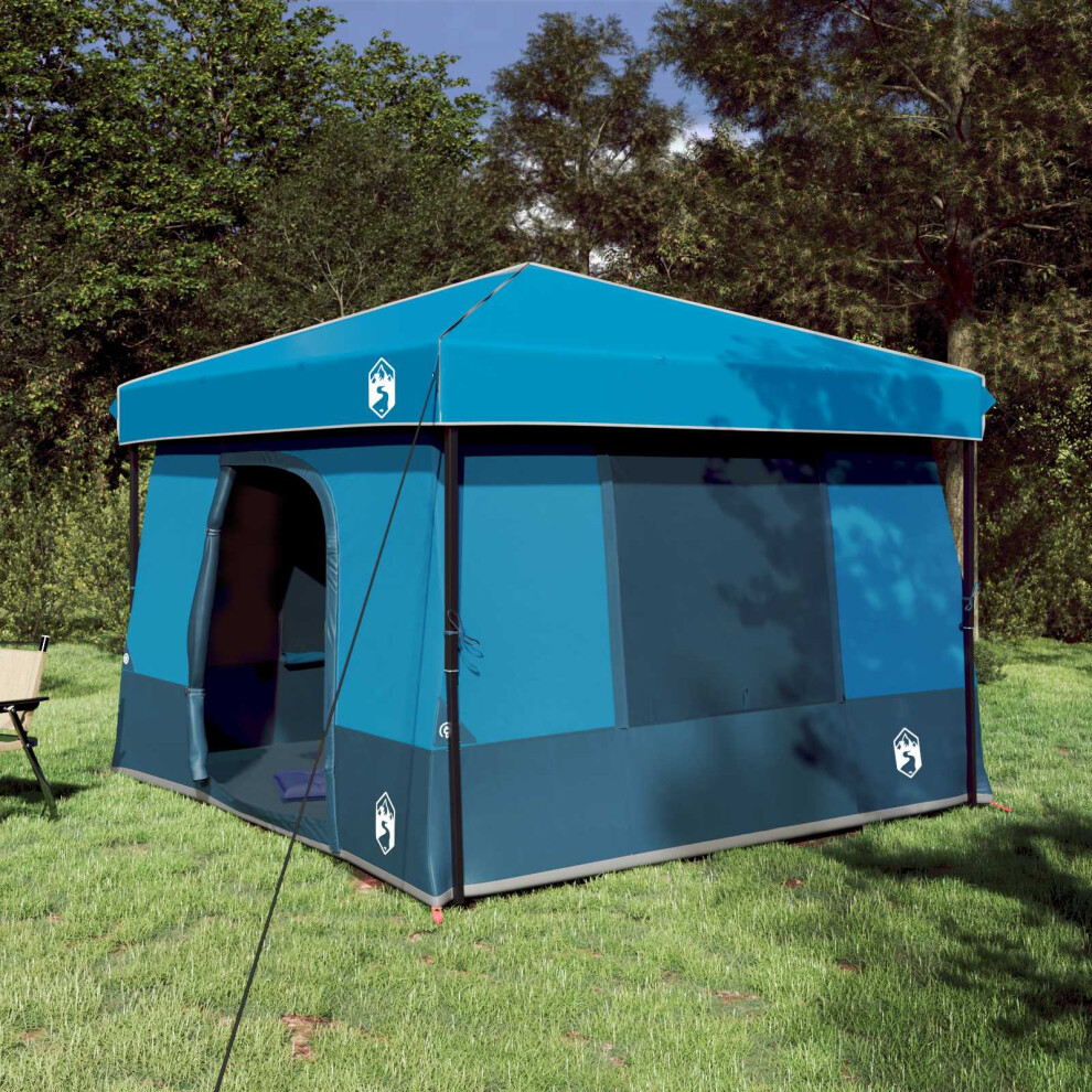 Vidaxl Camping Tent Set Folding 2 Pcs Blue Taffeta And Fabric