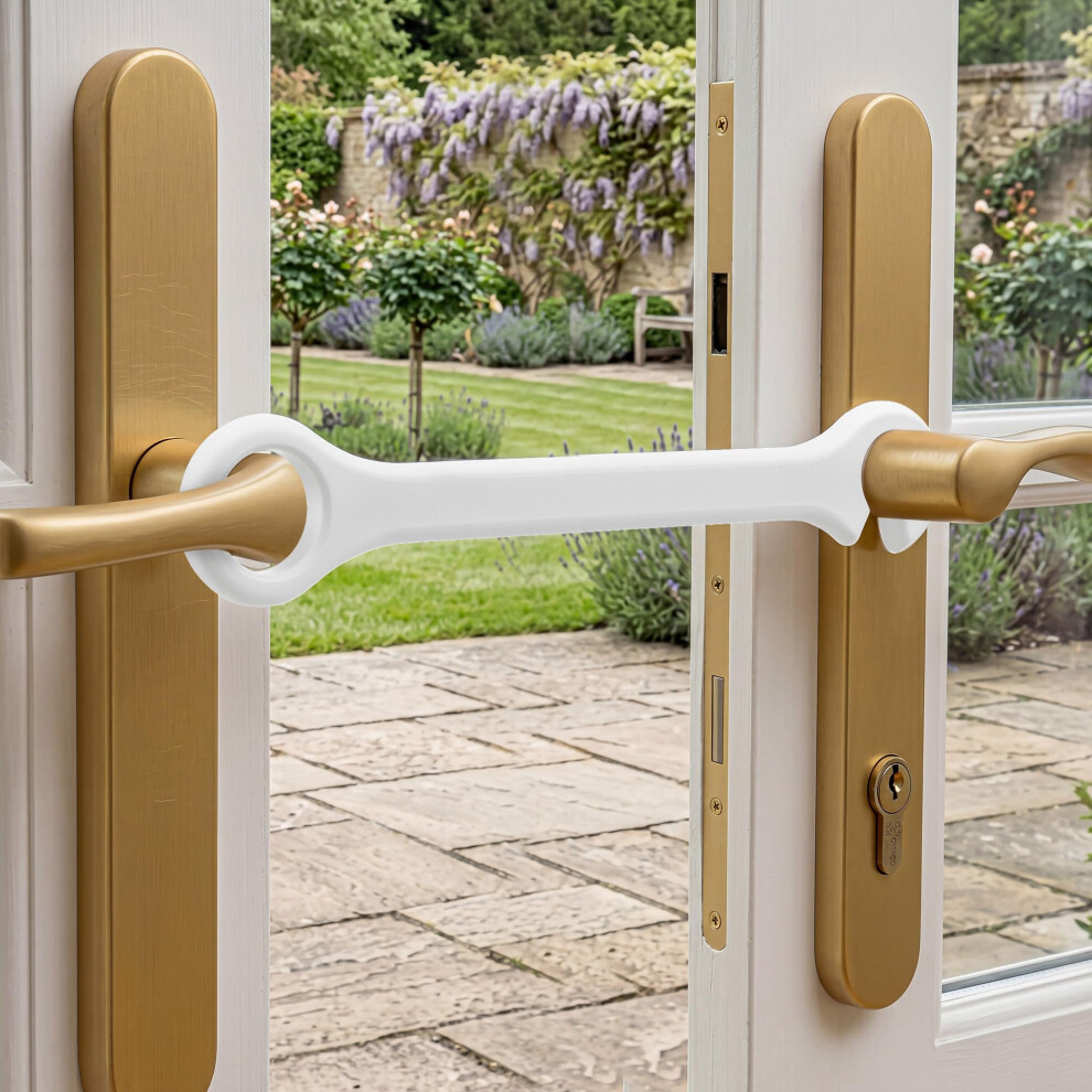 Enhon Patio Door Holders To Stay Open, French Door No Drill Elastic Restraint Strap For Holding Patio Doors Open Ventilation Aid And Pet Access Solut 5004252802325