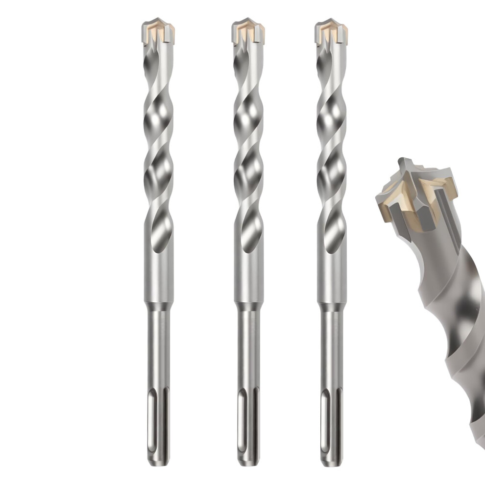 Moxpify 14Mm Masonry Drill Bit 160Mm Long, Hammer Sds Drill Bit For Reinforced Concrete, Brick Walls, Sds Plus Shank (14Mm X 160Mm X 3) 5008004697993