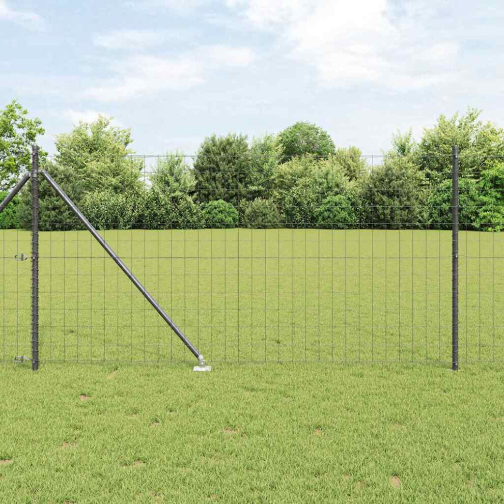 Vidaxl Welded Wire Fence With Spikes 25 X 1 M (W X H) Pvc-Coated Steel