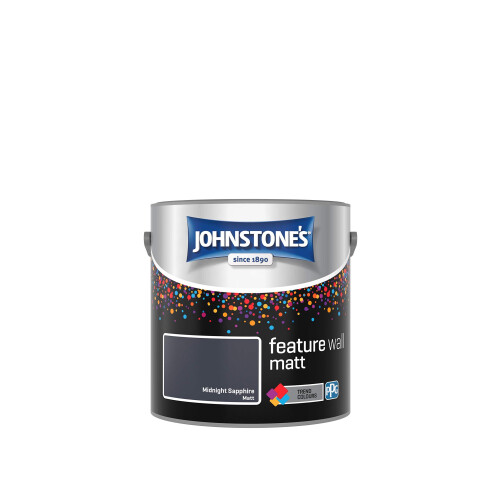 Johnstone's Johnstone's Feature Wall Matt Emulsion Paint - Midnight Sapphire 2.5L (Package M