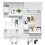 CROWNSHOP Pegboard Combination Set 4 Panels Wall Organizer Board Kit 1