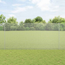vidaXL Geschweißter Drahtzaun mit Pfosten 25 x 1,6 m Verzinkter Stahl
