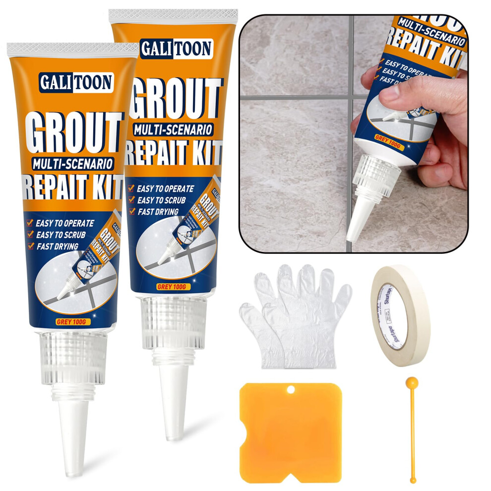 Grout Repair Kit, Fast Drying Tiles Sealer Bathroom Shower Kitchen Floor Grout Filler, Restore And Renew Joints Line, Gaps, Replace Grouts Pen (Grey) 5001984392087