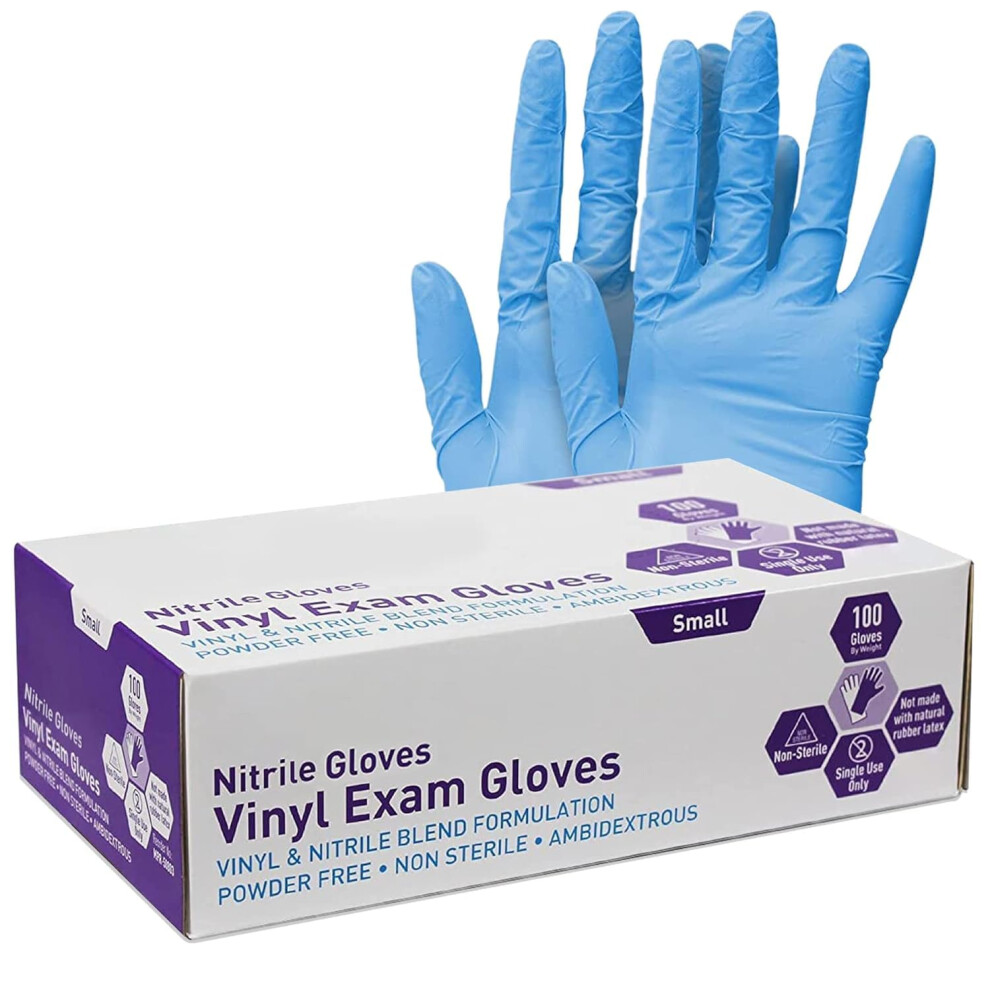 Hivehype Disposable Gloves Nitrile - Powder Free, Latex Textured Grip, Non-Sterile Exam For Cleaning, Cooking, Medical Use, High-Quality Gloves, Extr 5007976869216