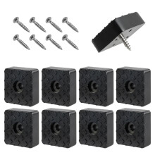 NUTKIT 8Pcs Screw-On Rubber Feet For Garden Furniture, rubber garden furniture feet, Outdoor Furniture Pads Floor Protectors, Non-Slip furniture feet