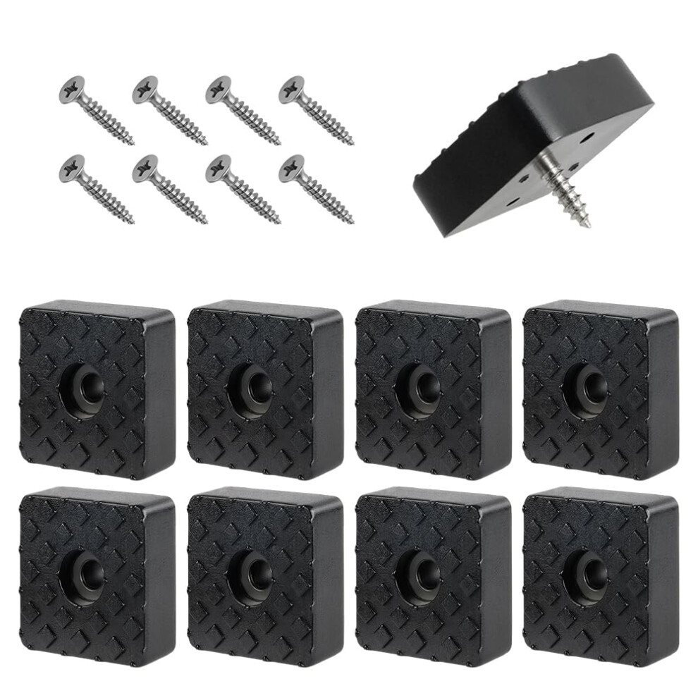 Nutkit 8Pcs Screw-On Rubber Feet For Garden Furniture, Rubber Garden Furniture Feet, Outdoor Furniture Pads Floor Protectors, Non-Slip Furniture Feet 5000286567490