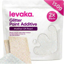 Levaka Mother of Pearl Glitter Additive, 150g with 2 x Buffing Pads – Mother of