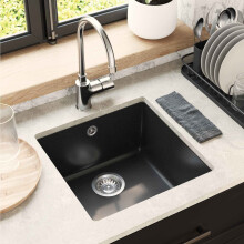 vidaXL Sink Black 430 x 460 mm 80% Quartz and 20% Resin