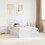 VidaXL vidaXL Bed Frame with Headboard White 120 x 190 cm Solid Pine Wood 1
