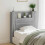 VidaXL vidaXL Storage Headboard with LED Grey Sonoma Engineered Wood 1