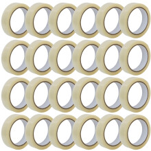 Coselena 24 Pack Cellotape Roll - 24mm x 66m Heavy Duty Sticky Packaging Tape - Easy to Use Crystal Clear Parcel Tape - Ideal Packing Tape for Tape D