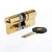 Yale B-YS3-4055B Anti-Snap 3 Star Euro Double Cylinder, High Security, 40:55 (95mm), Brass Finish
