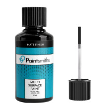 Multi Surface Paint – Matt Finish - Black Touch Up Paint for Metals, Radiators, Wood. uPVC & Home - Brush for Easy Application - Quick Drying - High