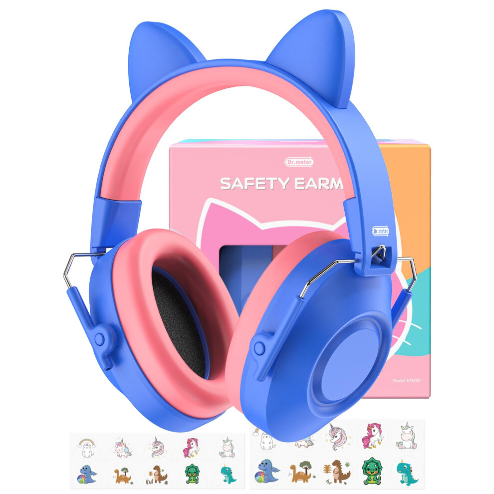 Dr.meter Kids Ear Defenders, 32Db Snr Ear Defenders Children Hearing Protection Comfortable Earmuffs For Autism Ideal For Concerts Fireworks Monster 5004067088198